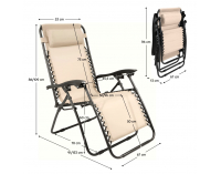 Záhradné lehátko Gerald New - béžová