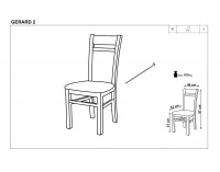 Jedálenská stolička Gerard 2 - biela / svetlosivá