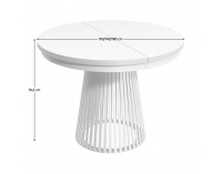 Rozkladací jedálenský stôl Gerdony - biela