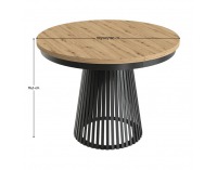 Rozkladací jedálenský stôl Gerdony - čierna / dub artisan