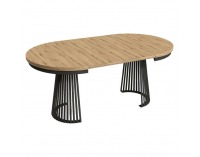 Rozkladací jedálenský stôl Gerdony - čierna / dub artisan