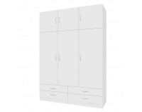 Šatníková skriňa Geri New 3D - biela