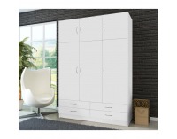 Šatníková skriňa Geri New 3D - biela