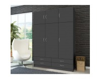 Šatníková skriňa Geri New 3D - grafit