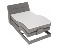 Elektrická polohovacia jednolôžková posteľ Gerona New 120x200 - sivá