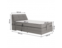 Elektrická polohovacia jednolôžková posteľ Gerona New 120x200 - sivá