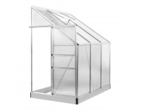 Záhradný skleník k stene Glasshouse 190x130x205 cm - priehľadná