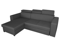 Rohová sedačka s rozkladom a úložným priestorom Costa L/P - šenil šedý (Bravo 12)