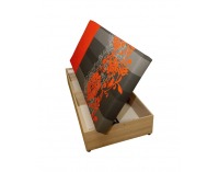 Jednolôžková posteľ (váľanda) Aga - kvety červené / suedine červený / jelša