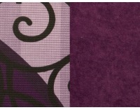 Rozkladacia pohovka s úložným priestorom Mercedes - bavlna vzor fialový / suedine fialový