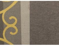 Rozkladacia pohovka s úložným priestorom Mercedes - bavlna vzor sivý / suedine sivý