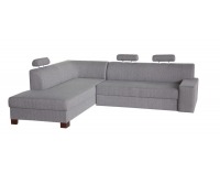 Rohová sedačka s rozkladom a úložným priestorom Paris L - šenil sivý (Portland 91)