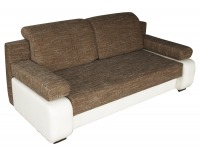 Rozkladacia pohovka s úložným priestorom Samba - biela ekokoža / berlin 3