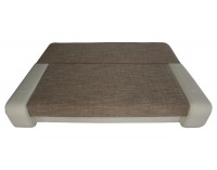 Rozkladacia pohovka s úložným priestorom Samba - biela ekokoža / berlin 3