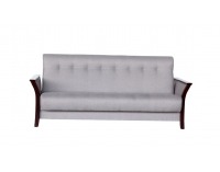 Rozkladacia trojsedačka s úložným priestorom Tomas 3W - šenil svetlošedý (Como 12) / tmavý orech