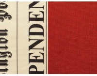 Rozkladacia pohovka s úložným priestorom Xara - šenil červený (Savana) / text