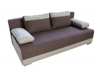 Rozkladacia pohovka s úložným priestorom Zumba - hnedá / béžová