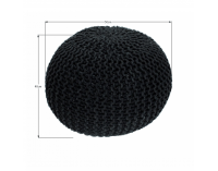 Pletená taburetka Gobi Typ 1 - čierna