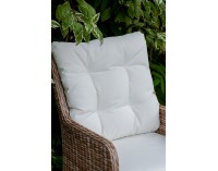 Záhradné kreslo z umelého ratanu Goccia - hnedá / ecru