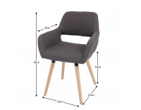 Jedálenské kreslo Godric - tmavohnedá / buk