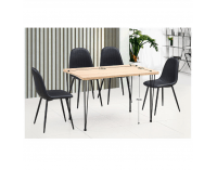 Jedálenský stôl Gordan - svetlý buk / čierna