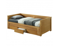 Jednolôžková posteľ s roštami a úložným priestorom Goreta - dub
