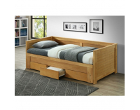 Jednolôžková posteľ s roštami a úložným priestorom Goreta - dub