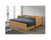 Jednolôžková posteľ s roštami a úložným priestorom Goreta - dub