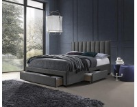 Čalúnená manželská posteľ s úložným priestorom Grace 160 - sivá (Velvet)