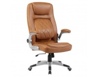 Kancelárske kreslo Greko - hnedá / strieborná