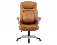 Kancelárske kreslo Greko - hnedá / strieborná