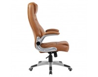 Kancelárske kreslo Greko - hnedá / strieborná