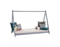 Jednolôžková posteľ s roštom Grosi 90 - sivá