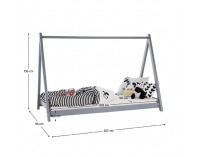 Jednolôžková posteľ s roštom Grosi 90 - sivá