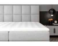 Čalúnená manželská posteľ s úložným priestorom Grosio 165 - hnedá