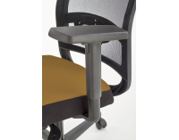 Kancelárska stolička s podrúčkami Gulietta - čierna / horčicová