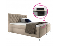 Boxspringová manželská posteľ Guliette 180 - béžová (Velvet)
