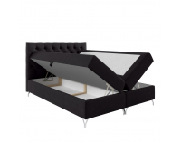 Boxspringová manželská posteľ Guliette 180 - čierna (Velvet)