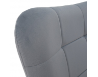 Kreslo s podnožou Haben - sivá (Velvet) / čierna