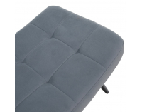 Kreslo s podnožou Haben - sivá (Velvet) / čierna