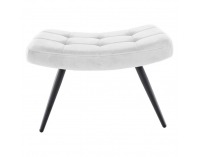 Kreslo s podnožou Haben - svetlosivá (Velvet) / čierna