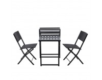 Skladací záhradný set Hadar - čierna