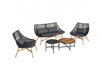 Záhradný nábytok z umelého ratanu Haldon CS - antracit / tmavosivá