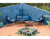 Záhradný nábytok z umelého ratanu Haldon CS - antracit / tmavosivá