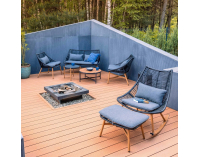 Záhradný nábytok z umelého ratanu Haldon CS - antracit / tmavosivá