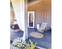 Plážové lehátko Halen - krémová