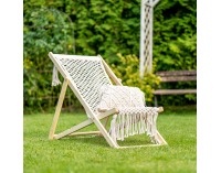 Plážové lehátko Halen - krémová