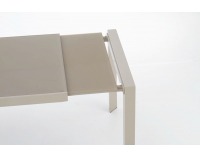 Sklenený rozkladací jedálenský stôl Arabis - svetlohnedá / béžová