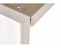 Sklenený rozkladací jedálenský stôl Arabis - svetlohnedá / béžová
