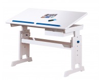 Detský písací stôl Baru - biela